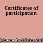 Certificates of participation