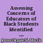 Assessing Concerns of Educators of Black Students Identified as Talented and Gifted A Survey of a Desegregated School District /