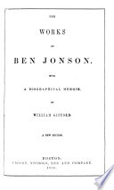The works of Ben Jonson /