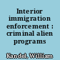 Interior immigration enforcement : criminal alien programs /