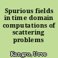 Spurious fields in time domain computations of scattering problems