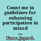 Count me in guidelines for enhancing participation in mixed gender work groups /