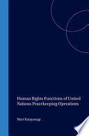 Human rights functions of United Nations peacekeeping operations /