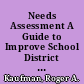 Needs Assessment A Guide to Improve School District Management /