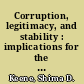 Corruption, legitimacy, and stability : implications for the U.S. Army /