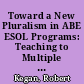 Toward a New Pluralism in ABE ESOL Programs: Teaching to Multiple "Cultures of Mind." A NCSALL Research Brief /