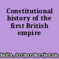 Constitutional history of the first British empire