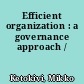 Efficient organization : a governance approach /