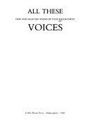 All these voices : new and selected poems /