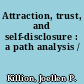 Attraction, trust, and self-disclosure : a path analysis /
