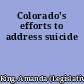 Colorado's efforts to address suicide