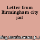 Letter from Birmingham city jail