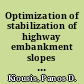 Optimization of stabilization of highway embankment slopes using driven piles, phase I