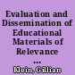 Evaluation and Dissemination of Educational Materials of Relevance in a Multicultural Society