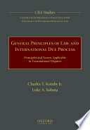 General principles of law and international due process : principles and norms applicable in transnational disputes /