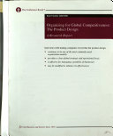 Organizing for global competitiveness : the product design : a research report /