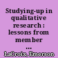 Studying-up in qualitative research : lessons from member checking in a qualitative case study /