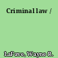 Criminal law /