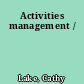 Activities management /