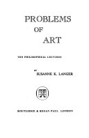 Problems of art ; ten philosophical lectures.