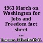 1963 March on Washington for Jobs and Freedom fact sheet [August 18, 2023] /