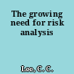 The growing need for risk analysis