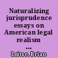 Naturalizing jurisprudence essays on American legal realism and naturalism in legal philosophy /