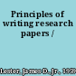 Principles of writing research papers /