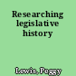 Researching legislative history
