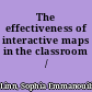The effectiveness of interactive maps in the classroom /