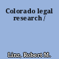 Colorado legal research /