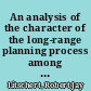 An analysis of the character of the long-range planning process among companies in the paint and varnish industry /