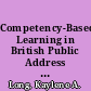 Competency-Based Learning in British Public Address An Instructional Development Approach /