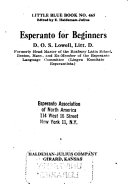 Esperanto for beginners /