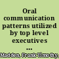 Oral communication patterns utilized by top level executives in two manufacturing companies /
