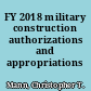 FY 2018 military construction authorizations and appropriations /