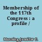 Membership of the 117th Congress : a profile /