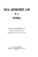 Local government law in a nutshell /