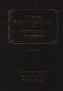 McCarthy's desk encyclopedia of intellectual property /