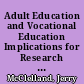 Adult Education and Vocational Education Implications for Research on Distance Delivery /