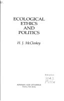 Ecological ethics and politics /
