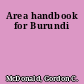 Area handbook for Burundi
