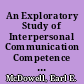 An Exploratory Study of Interpersonal Communication Competence Assessing Performance in Selection Interviews of Day and Extension Students /