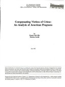 Compensating victims of crime : an analysis of American programs /