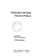 Explication de texte : théorie et pratique /