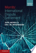 Merrills' International dispute settlement /