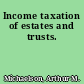 Income taxation of estates and trusts.