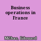 Business operations in France