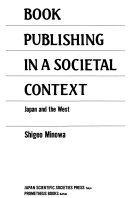 Book publishing in a societal context : Japan and the West /
