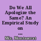 Do We All Apologize the Same? An Empirical Study on the Act of Apologizing by Spanish Speakers Learning English /
